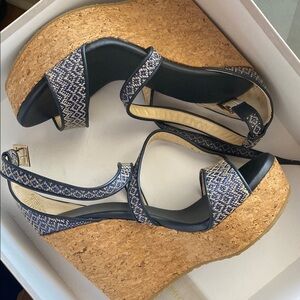 Jimmy choo Stylish Blue Wedge Sandals